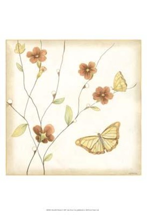Framed Butterfly Branch Print
