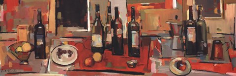 Framed Vin Rouge Panel Print