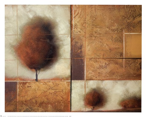 Framed Textured Landscape II Print