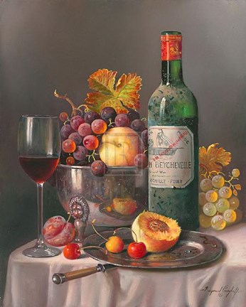 Framed Chateau Beychevelle 1985 Print