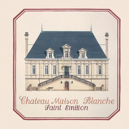 Framed Chateau Maison Blanche Print