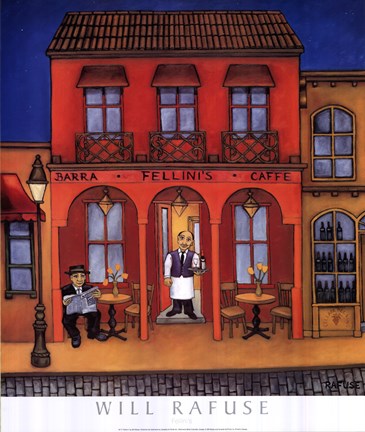 Framed Fellini's Print