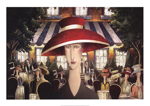 Framed Twilight Cafe Print