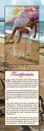 Framed Footprints (Male Story) Print