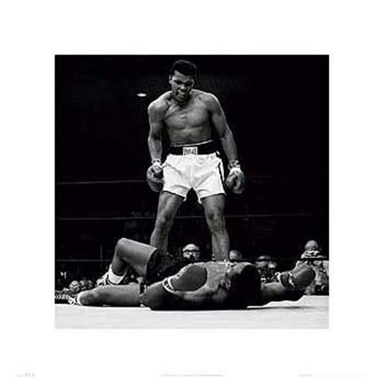 Framed Muhammad Ali - 1965 1st Round Knockout Against Sonny Liston Print