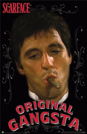 Framed Scarface, Original Gangsta Print