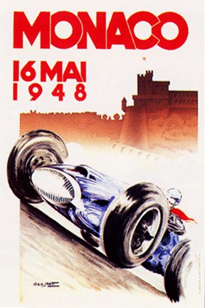 Framed Monaco, 1948 Print