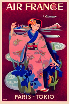 Framed Air France Print