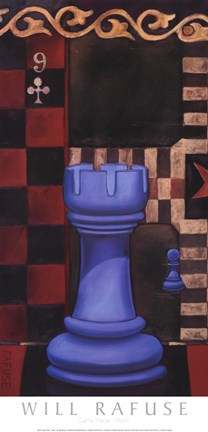 Framed Game Piece - Rook Print