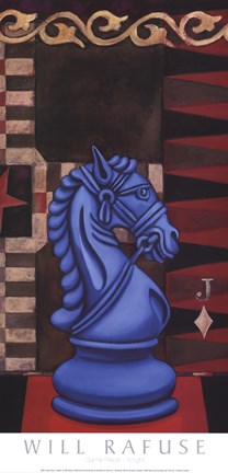 Framed Game Piece - Knight Print