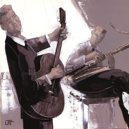 Framed La Guitare Print