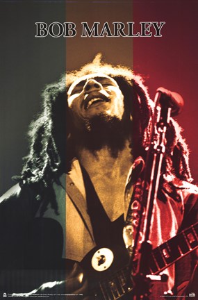 Framed Bob Marley - Rasta Stage Print
