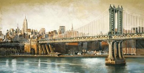Framed Manhattan Bridge View Print