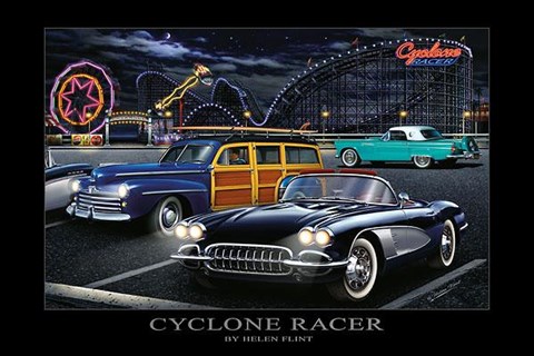 Framed Cyclone Racer Print