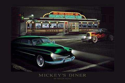 Framed Mickey’S Diner Print