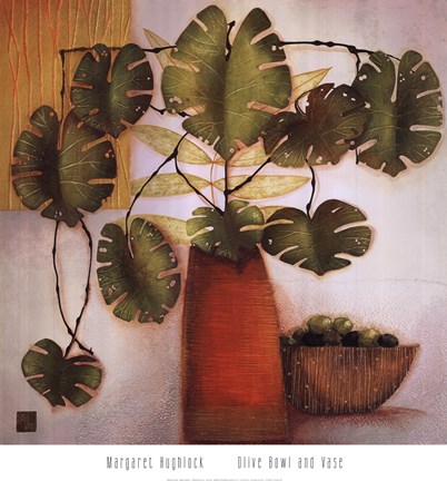 Framed Olive Bowl And Vase Print