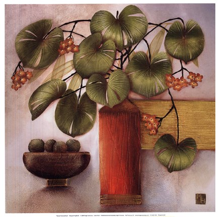 Framed Passion Fruit And Vase Print