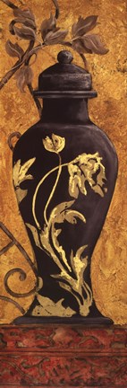 Framed Golden Urn I Print