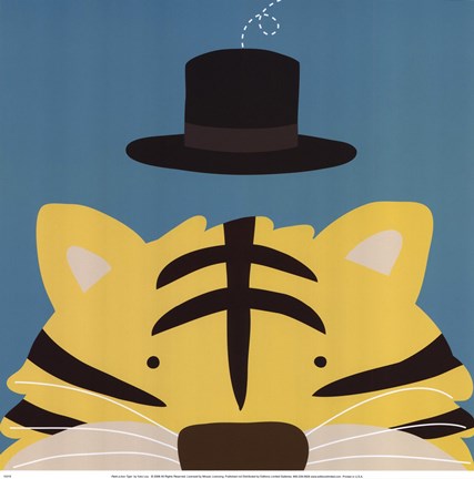 Framed Peek-A-Boo Tiger Print