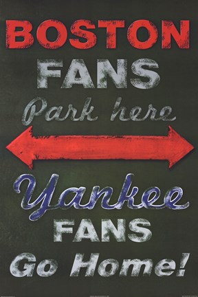 Framed Yankee Fans Go Home Print