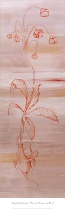 Framed Ascending Floral with Root I Print