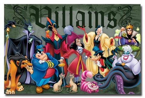 Framed Disney - Villains Print