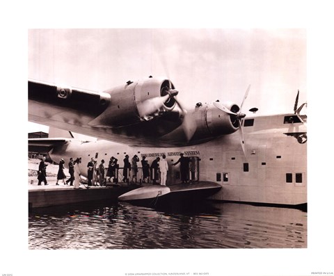 Framed Clipper Flying Boat Print