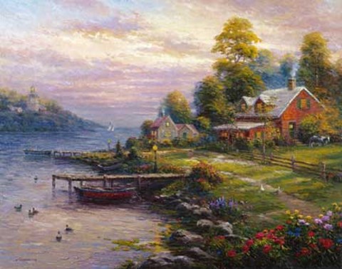 Framed Summer Lighthouse II Print