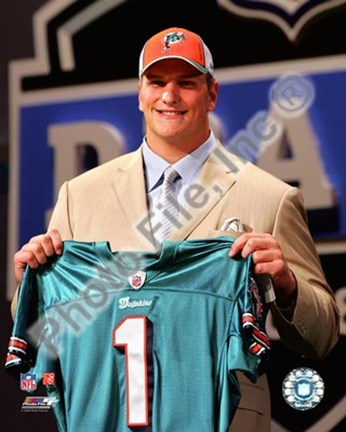 Framed Jake Long 2008 Draft Day - NFL Draft # 1 Pick Print