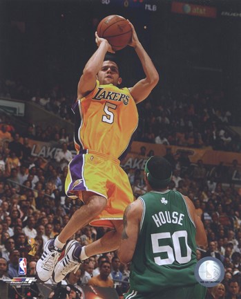 Framed Jordan Farmar, Game 3 of the 2008 NBA Finals; Action #10 Print