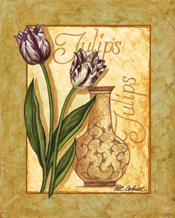 Framed Fringed Tulp Print