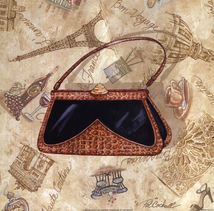 Framed French Handbag Print