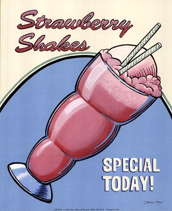 Framed Strawberry Shakes Print