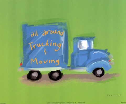 Framed All Around Trucking Print