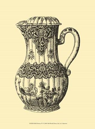 Framed Delft Pottery IV Print