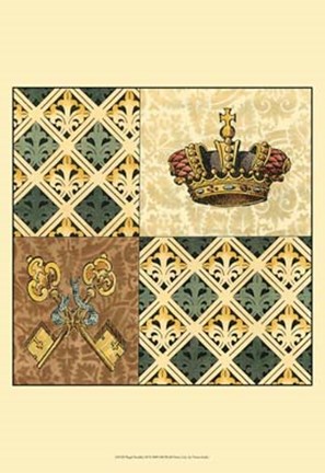 Framed Regal Heraldry III Print