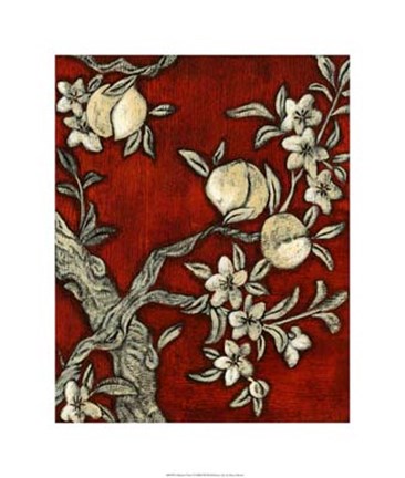 Framed Alabaster Vines I Print