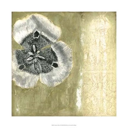 Framed Celadon in Bloom II Print