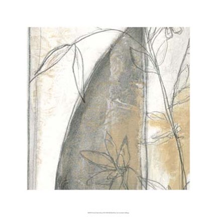Framed Neutral Garden Abstract III Print