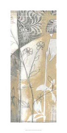 Framed Neutral Garden Abstract VI Print