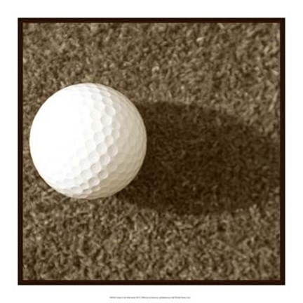 Framed Sepia Golf Ball Study III Print