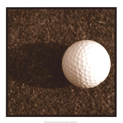 Framed Sepia Golf Ball Study IV Print