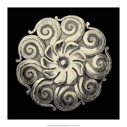 Framed Black and Tan Rosette I Print
