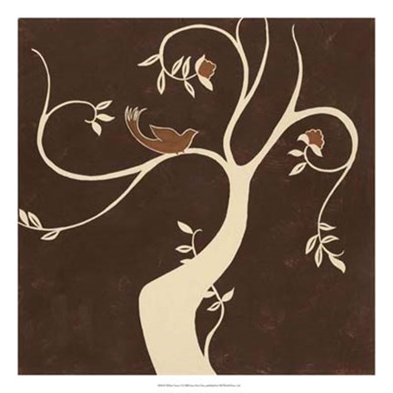 Framed Willow Fresco I Print