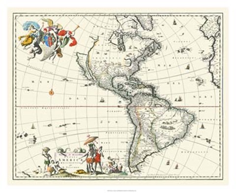 Framed Map of America Print