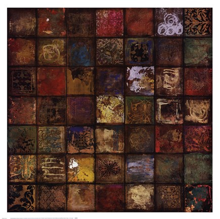 Framed Baroque Collage I Print