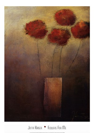 Framed Flowers For Me Print