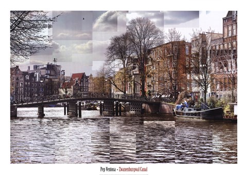 Framed Zwanenburgwal Canal Print