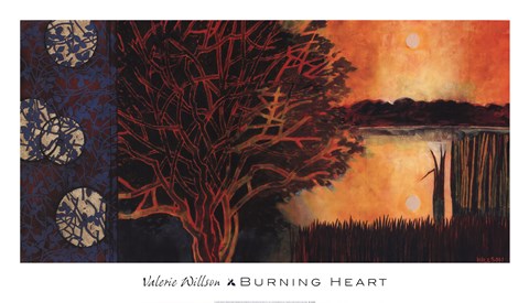 Framed Burning Heart Print