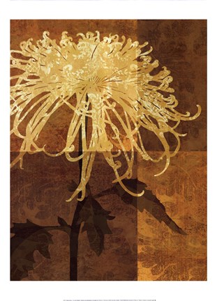 Framed Golden Mums I Print